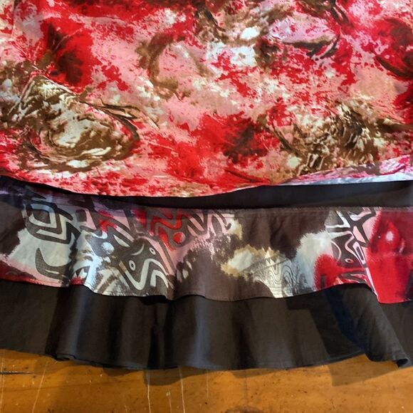 Spanned Fall Autumn Short Ruffled Skirt Size 8 - Picture 5 of 9